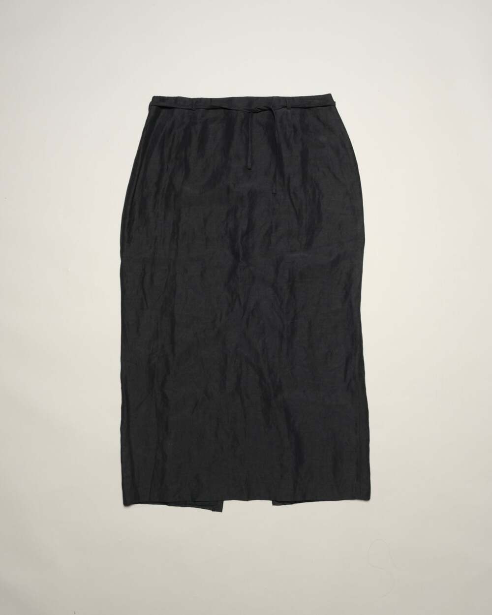Liz Claiborne Vintage Black Linen and Silk Midi Skirt Size 14